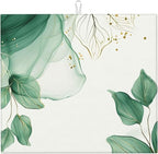 Watercolor Green Palm Leaves Dish Drying Mat 16x18 Inch, Microfiber Absorbent by Unknown