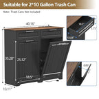 Double 10 Gallon Tilt Out Trash Can Cabinet - Image 6