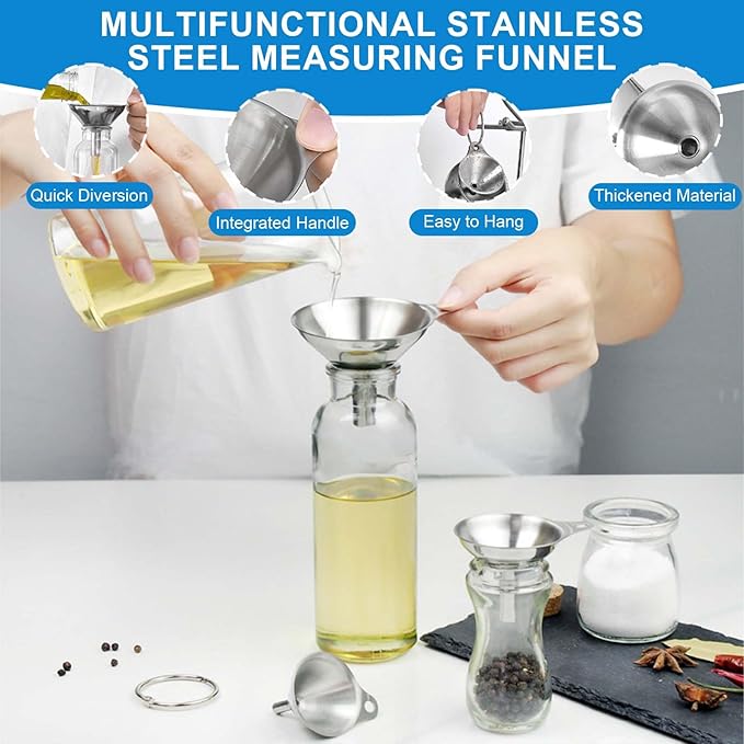 Measuring Cups and Spoons Set 26 Piece, 11 Stainless Steel Nesting Measuring - Image 6