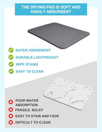 Dish Drying Mat for Kitchen Counter, Hide Stain Anti Absorbent for Kitchen - Image 3
