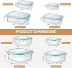 Liuruiyu 8 Pack Glass Food Storage Containers - Image 6