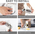 Cambom 5 in 1 Rotary Cheese Grater Hand Crank Cheese Shredder - Image 8