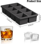 Samuelworld Large Silicone Ice Cube Tray Molds, Big 2 Inch Cubes - Image 2