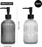 Black & Clear Glass Soap Dispenser - Image 2