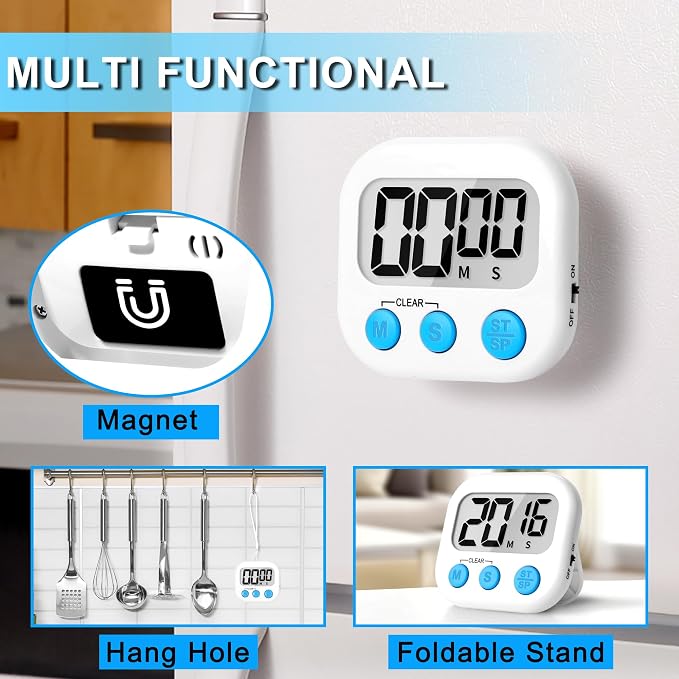 ZILLEEN Classroom Timer for Kids Teachers 6 Pack Digital Timers - Image 2