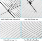 Youeon Foldable Dish Drying Rack - Image 3