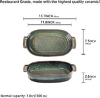 Ceramic Oval Casserole Baking Dish, 1.8 Quarts Baking Dish - Image 2
