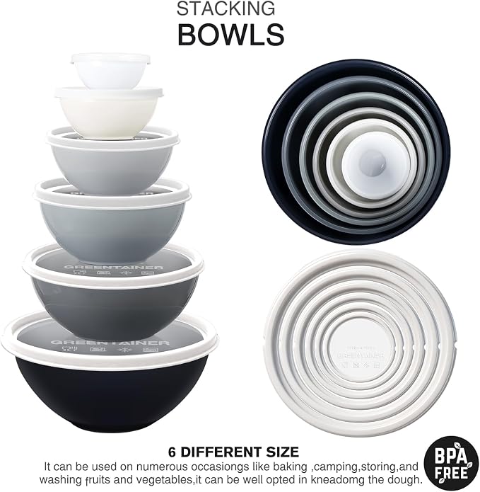 Greentainer Plastic Mixing Bowls - Image 4