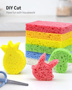 Cellulose Sponges, Heavy Duty Scrub Kitchen Sponge, Clean Tough Messes Without - Image 4