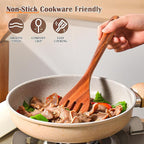 Wooden Spoons for Cooking, Natural Acacia Wooden Kitchen Tools, Nonstick - Image 5