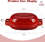EDGING CASTING Enameled Cast Iron Oval Dutch Oven Pot - Image 2