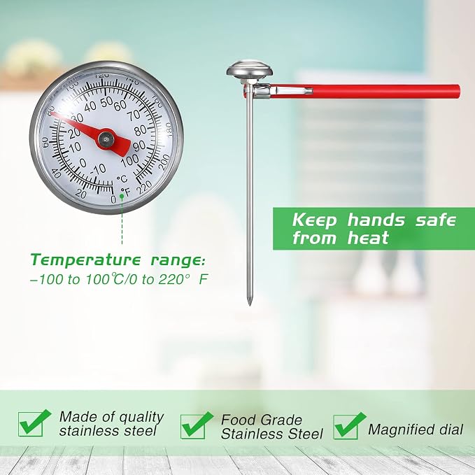 Xuhal 3 Pcs Stainless Steel Kitchen Thermometer - Image 4