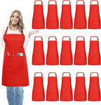15 Pcs Adult Aprons Bulk with Pockets Adjustable Bib Chef Apron by IMERAGO