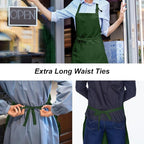 15 Pcs Adult Aprons Bulk with Pockets Adjustable Bib Chef Apron - Image 4