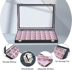 Stratalife Jewelry Organizer 40 Grid Pink Black Jewelry Tray - Image 2