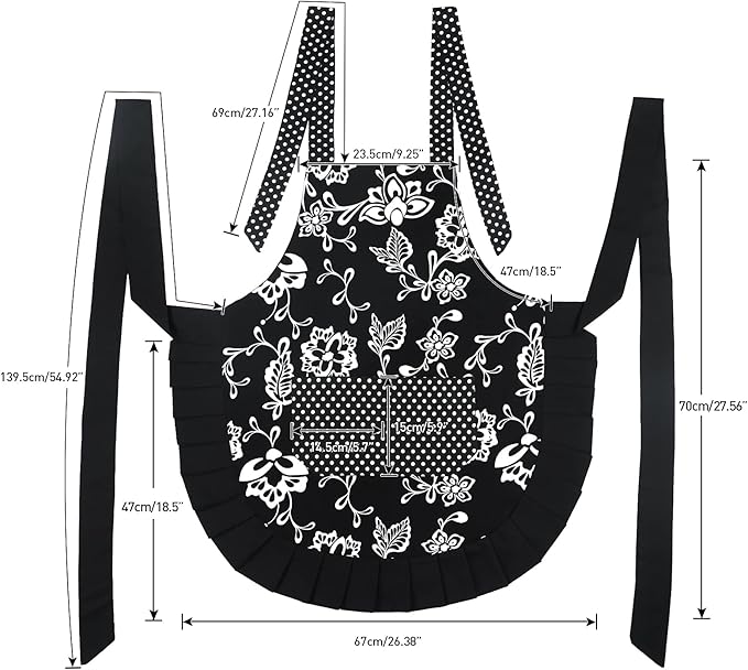 G2PLUS Vintage Floral Kitchen Apron - Image 2