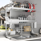 Over The Sink Dish Drainer Drying Rack 3 Tier, Full Stainless Steel Dish Drying by CUISIBOT