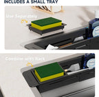 NiHome Extendable Over Sink Kitchen Organizer, Small Telescopic Brush Storage - Image 3