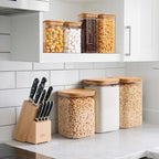 ComSaf 1.2 Gallon Wide Mouth Flour Sugar Storage Containers 2 Pcs, 4.6 Qt Glass - Image 6