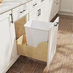 ROOMTEC 35QT Kitchen Trash Can, Sturdy and Lightweight Slim Trash Can, Trash - Image 2