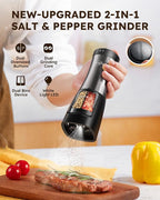 Sangcon Electric Salt and Pepper Grinder Set Shaker 2 IN 1 - Image 2