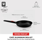 BRA COOKWARE Infinity Nonstick Frying Pan | 9.5-Inch Cast Aluminum Skillet | - Image 3