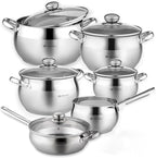 Daniks Classic 11-Piece Stainless Steel Cookware Set by Daniks