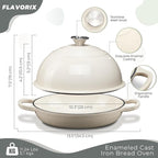Cast Iron Bread Oven for Sourdough, 6Qt Bread Baking Pan - Image 2