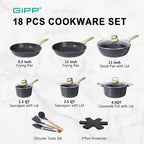 GiPP Ceramic Pots and Pans Set Non Stick - Image 2
