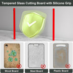 2PCS Glass Cutting Board with Silicone Grip, 80% Stronger Shatter Resistance - Image 8