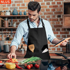 NLUS 2 Pack Kitchen Cooking Aprons, Adjustable Bib Soft Chef Apron - Image 5