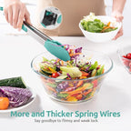 600ºF Heat Resistant Kitchen Tongs: U-Taste 9+12 inch Silicone Cooking Tong Set - Image 8