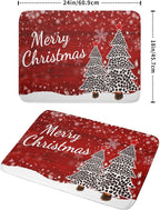 Merry Christmas Tree Red Dish Drying Mat - Image 2
