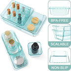 14 Pcs Clear Drawer Organizer, Adjustable Drawer Storage Box, 3-Size Desk - Image 3