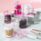 XIPENGKEJI 6 Pack Qtip Holder, Canister Apothecary Jar Set, Bathroom Jars - Image 5
