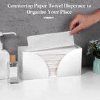 4Pack White Paper Towel Dispenser Countertop Acrylic Paper Towel Holder - Image 3