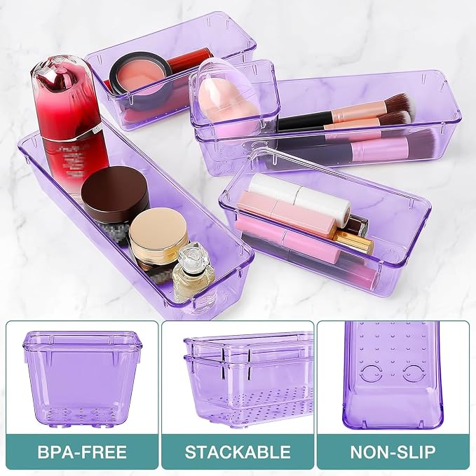 StorMiracle 23 PCS Drawer Organizer Set, 5 Varied Size Bathroom and kitchen - Image 3