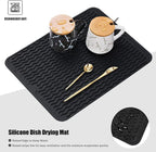 Silicone Dish Drying Mat, Non-Slip Easy Clean Sink Mat Large Heat-resistant - Image 3