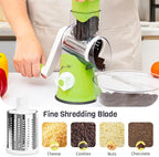 Rotary Cheese Grater Hand Crank, 3 Blades Slicer Shredder, Cheese Grater - Image 5