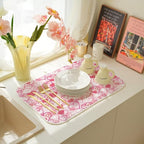 Valentines Day Dish Drying Mat 18 x 24 inch Pink Love Hearts Decorative Drying - Image 7