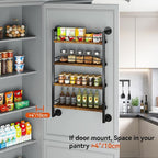IBUYKE Spice Rack Wall Mount, 4 Tier Hanging Seasoning Organizer, Large Spice - Image 4