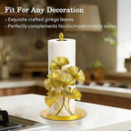 Vintage Gold Ginkgo Paper Towel Holder Countertop - Image 4