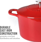 Martha Stewart Gatwick 4 Quart Enamel Cast Iron Dutch Oven - Image 5
