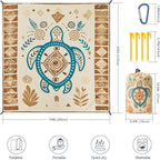 WIWIGO Beach Blanket Waterproof Sandproof Beach Mat 79" X 83"/10'x9'for 2-8 - Image 2