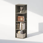 Furinno Reed Corner Shelf, 4-Tier Corner Bookshelf, Book Shelf, Corner Shelves by Furinno-FitsYourSpaceFitsYourBudget