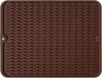 Silicone Dish Drying Mat, Non-Slip Easy Clean Sink Mat Large Heat-resistant by MODENGKONGJIAN