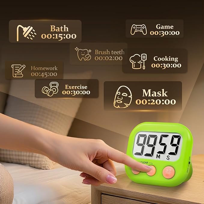 24 Pack Digital Kitchen Timer Small Classroom Timers - Image 2