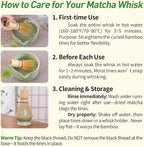 Matcha Whisk Set, Bamboo Whisk, Bamboo Scoop, Stainless Sifter - Image 5