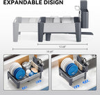 Urackify Expandable Dish Drying Rack, Stainless Steel Dish Rack - Image 3