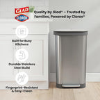 Glad Stainless Steel Step Trash Can, Series 2 - Image 9